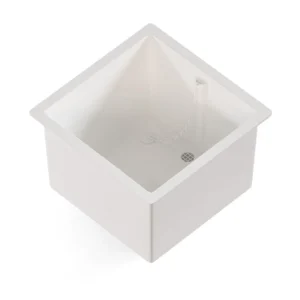 Polypropylene Sink, White, Single Centre Sink, 460x460x385mm